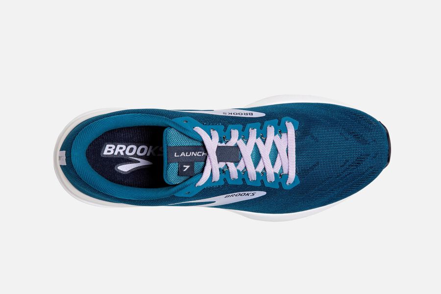 Brooks Running Shoes Womens Blue/Silver - Launch 7 Road - 2513-VSLKP